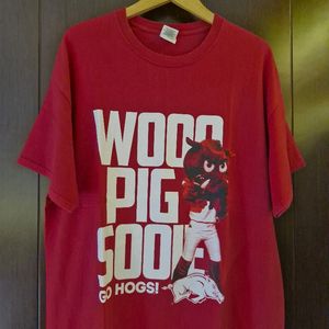 Gildan Casual T-shirt Pria red