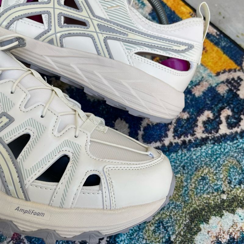 Asics Gorpcore Casual Sneakers Pria white gray, foto 3