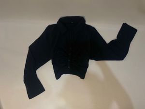Goth Casual Crop top Wanita black