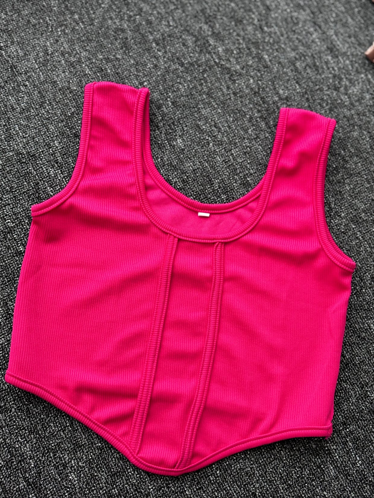 Casual Crop top Wanita multicolor orange, foto 3