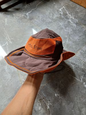 Japanese brand Gorpcore Sportswear Hat Pria brown orange