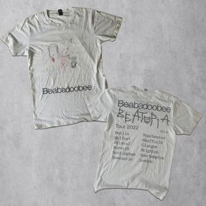 Grunge Indie T-shirt Wanita white cream