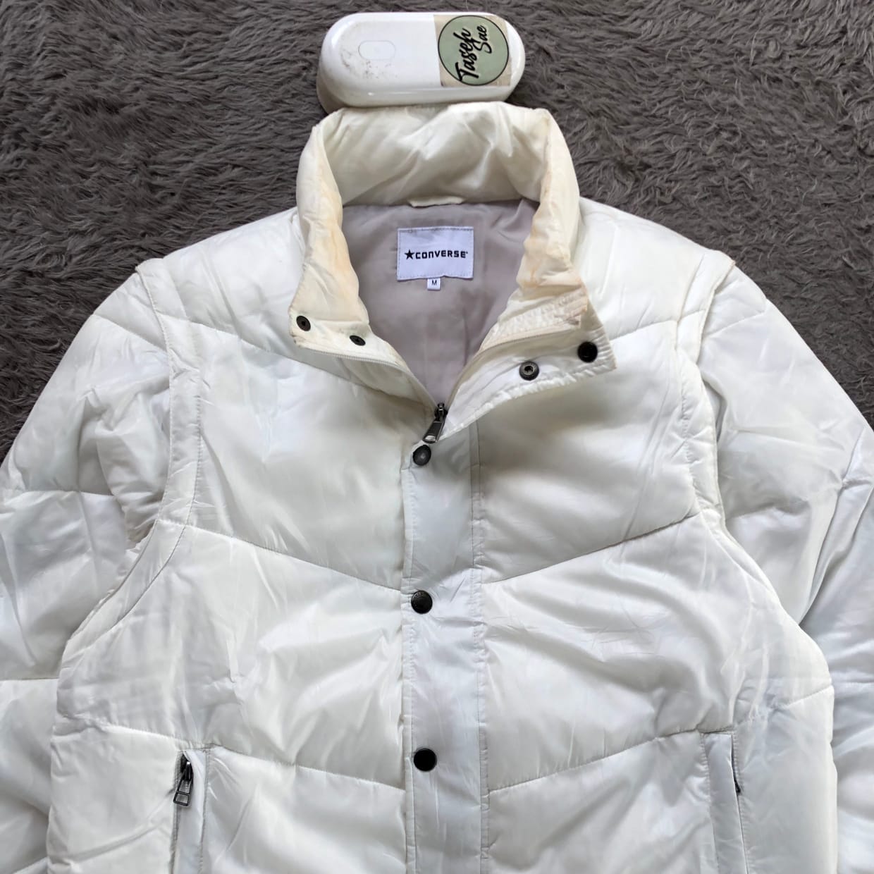 Converse Y2K Casual Puffer jacket Pria white, foto 2