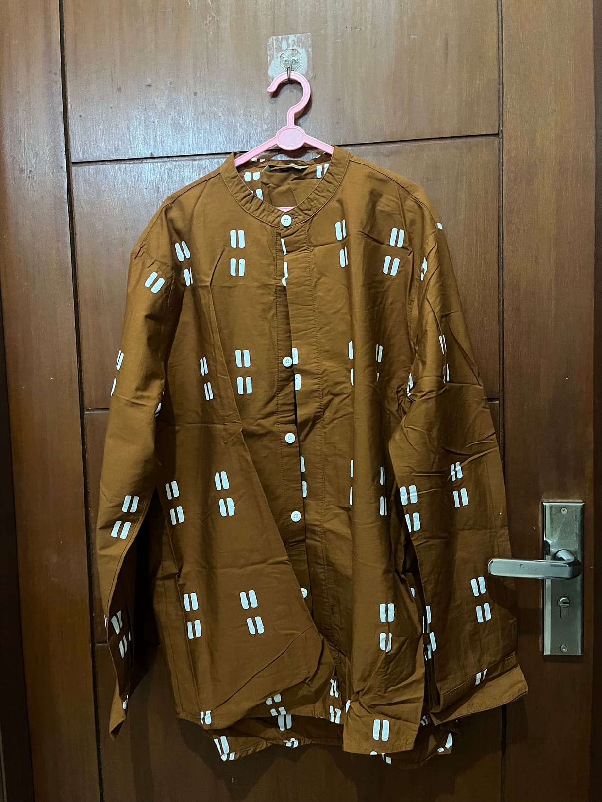 Batik Casual shirt Pria brown, foto 3