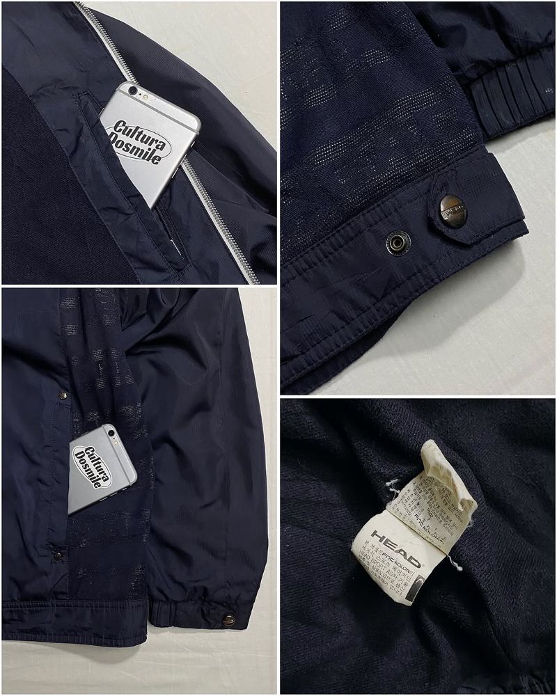 Head Vintage Biker Track jacket Pria navy, foto 6