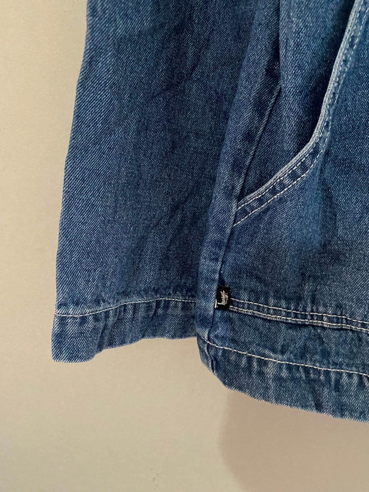 Stussy Y2K Denim jacket Pria blue, foto 6