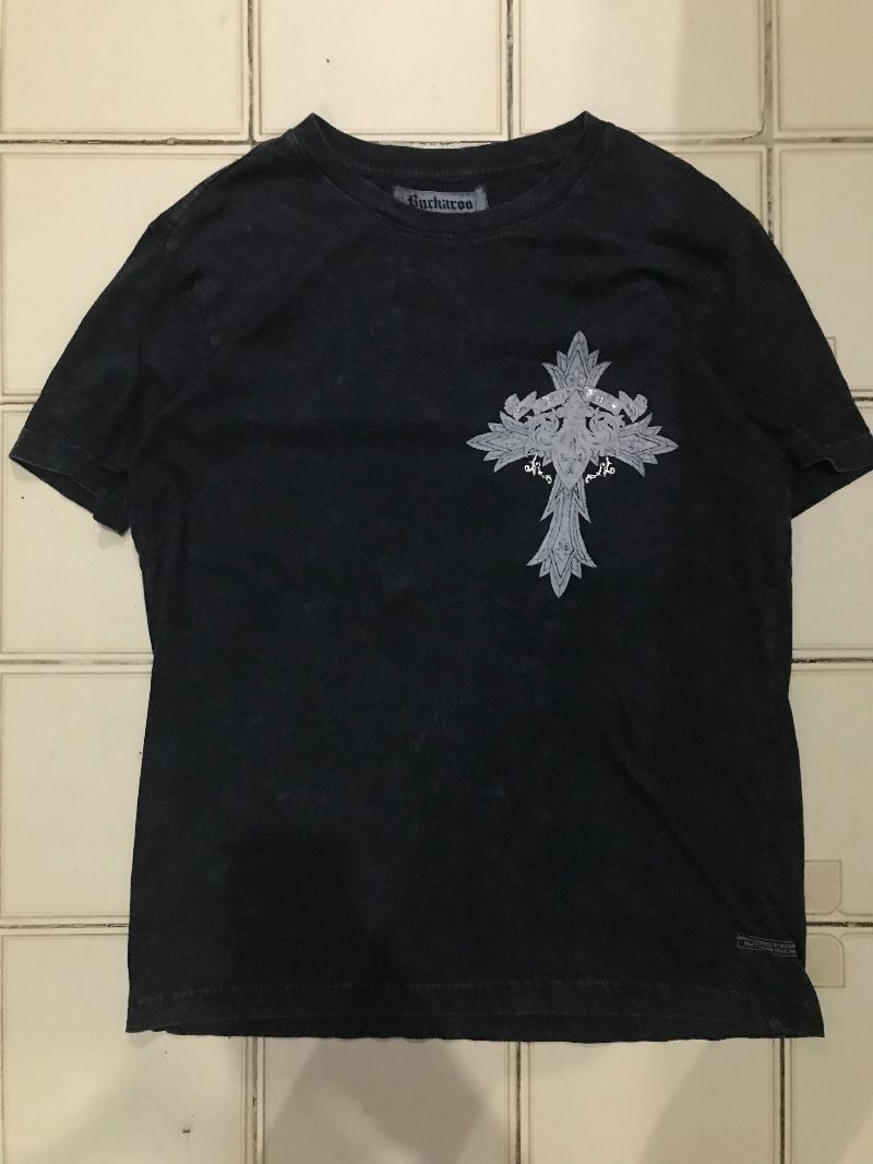 Buckaroo Grunge Emo T-shirt Pria silver black, foto 3