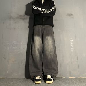 Streetwear Y2K Jeans Pria black gray