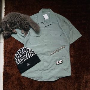 Japanese brand Grunge Indie Formal shirt Pria green
