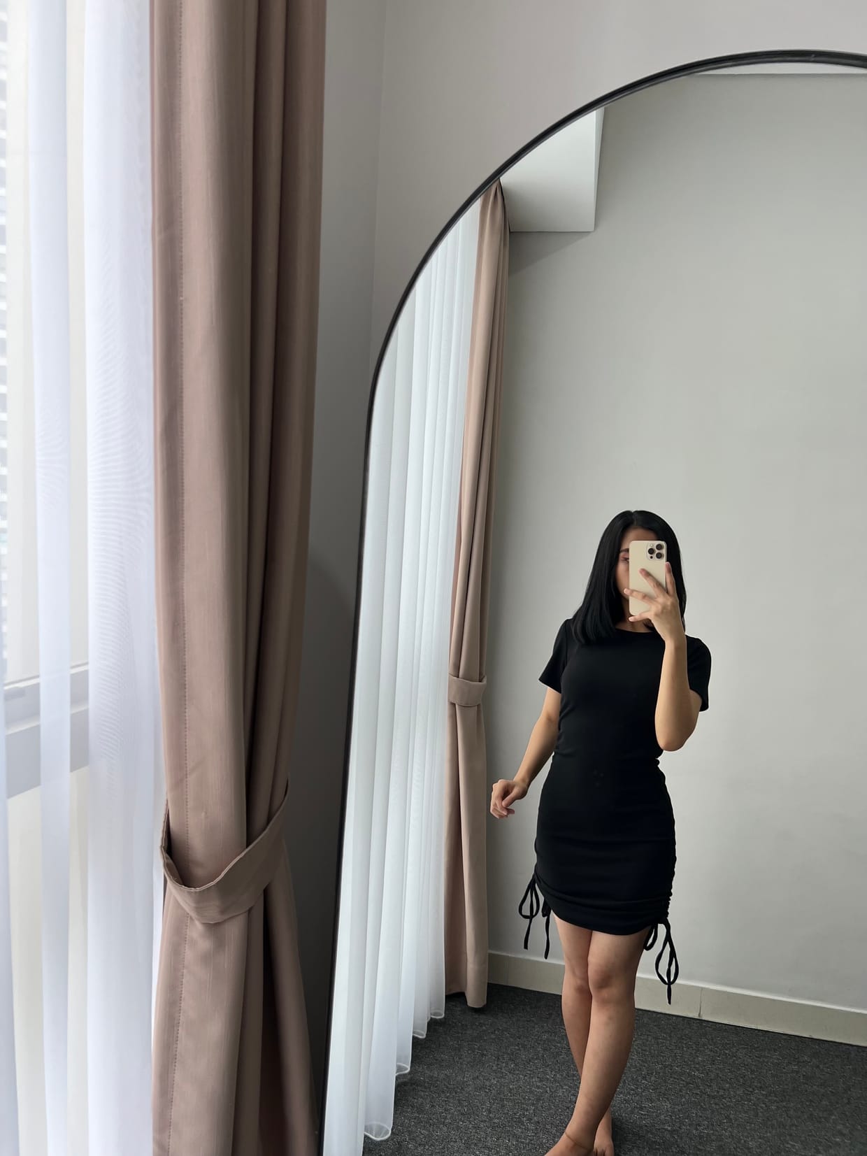 Casual Midi dress Wanita black
