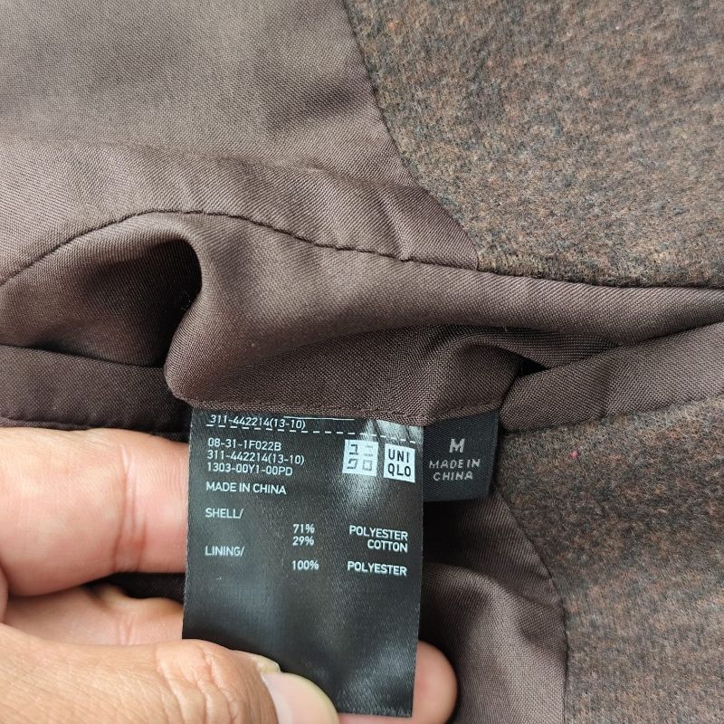 Uniqlo Casual Blazer Pria brown, foto 7
