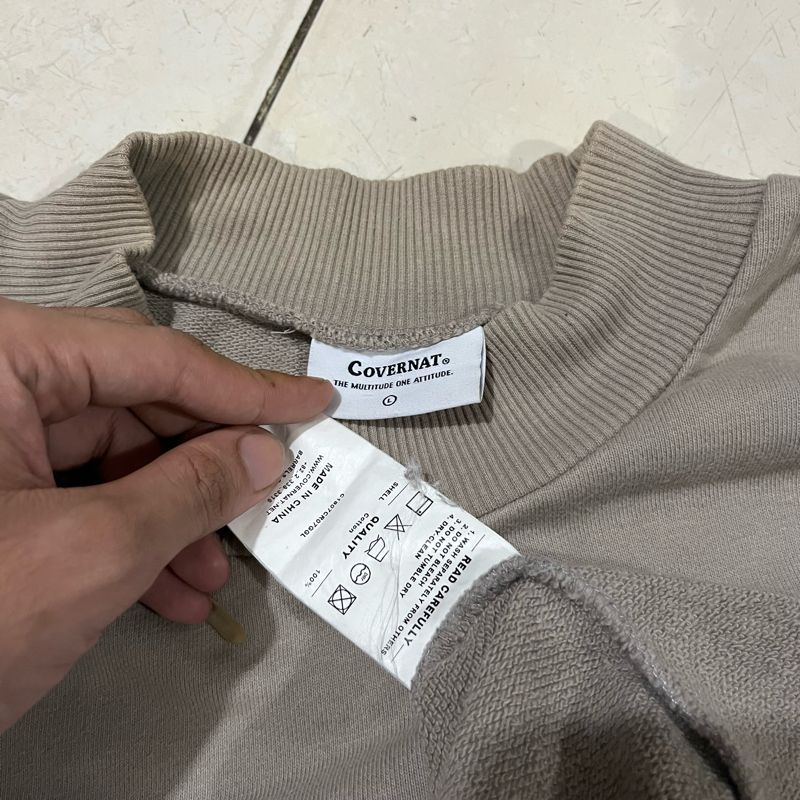 Covernat Casual Sweatshirt Pria tan, foto 6