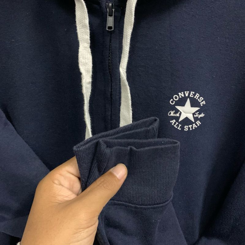 Converse Casual Hoody Pria navy, foto 4
