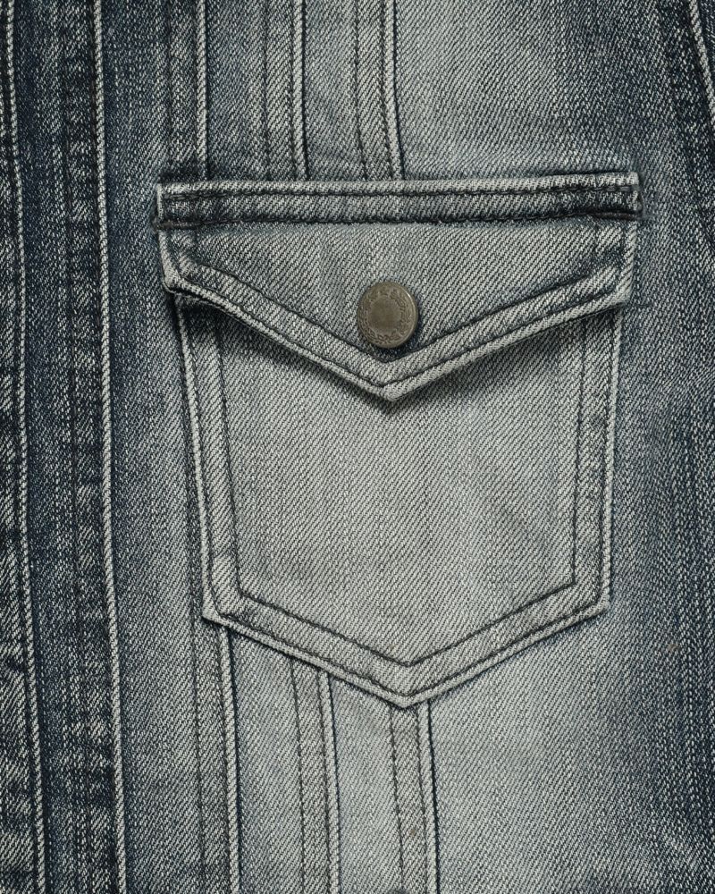 Morgan Homme Y2K Emo Denim jacket Pria gray, foto 5
