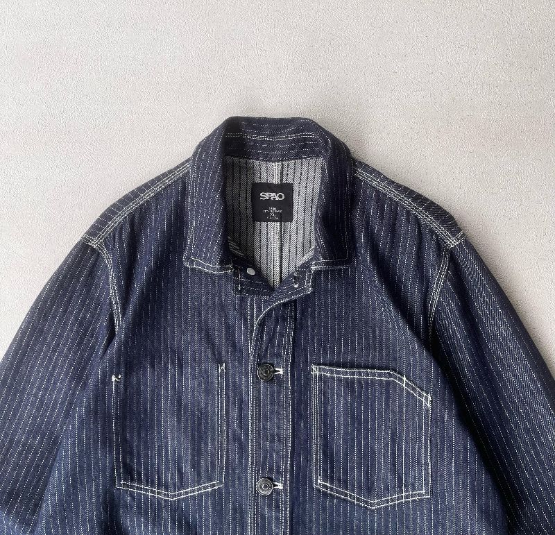 Spao Casual Denim jacket Pria navy, foto 2