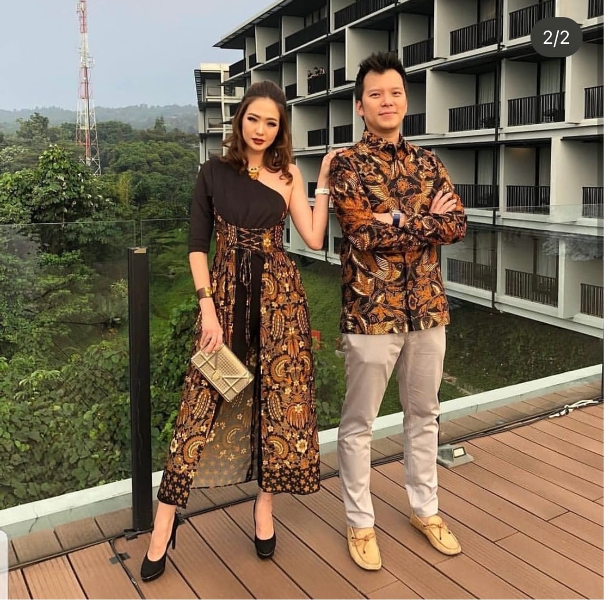 Batik Jumpsuit Wanita brown