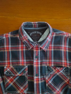 Casual Casual shirt Pria red black