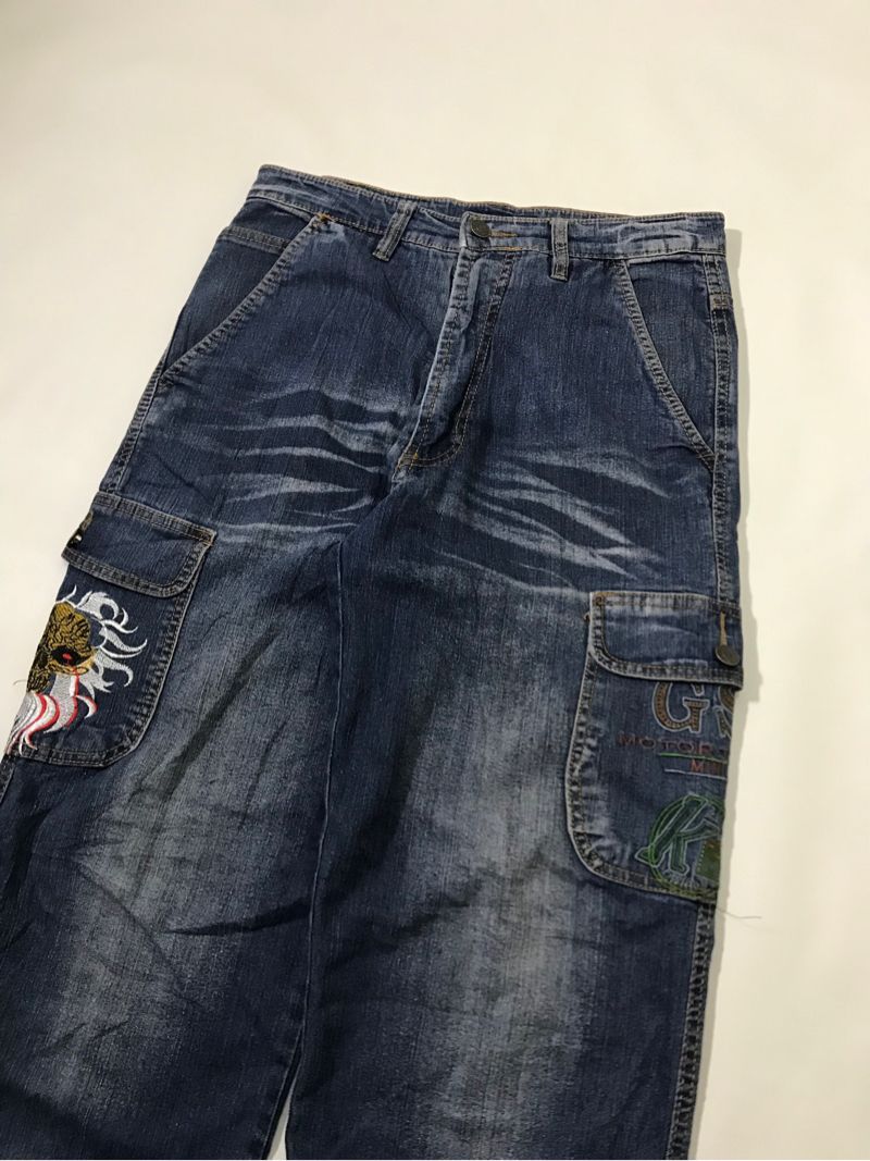 Y2K Jeans Pria blue, foto 6