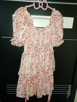 Fairy Going out dress Wanita red cream