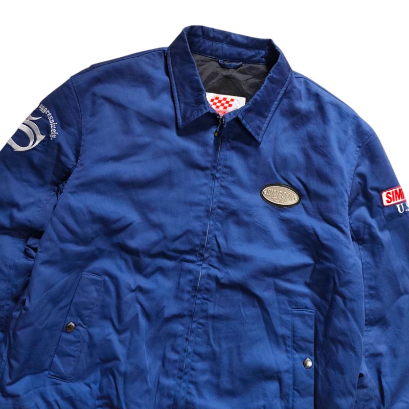 Biker Bomber jacket Pria blue, foto 4