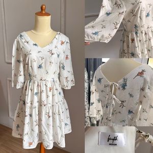 Casual Shirt dress Wanita white