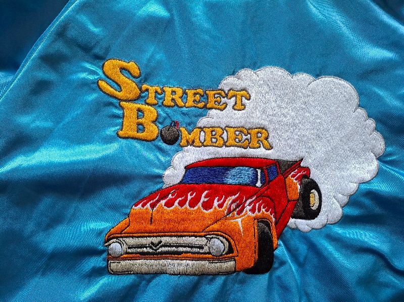 Vintage Y2K Bomber jacket Pria blue, foto 4