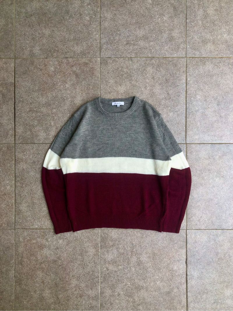 Vintage Sweater Pria red gray, foto 2