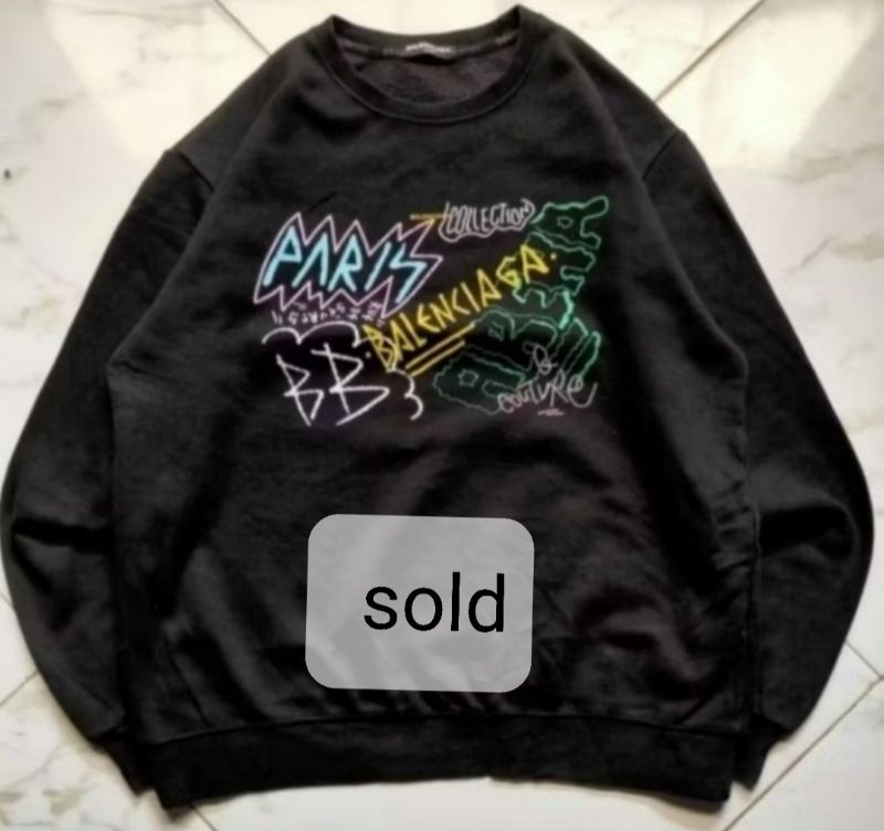 Balenciaga Luxury Sweater Pria black Preloved