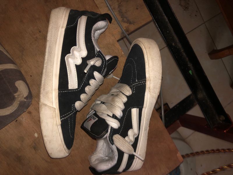 Y2K Sneakers Pria white black, foto 2