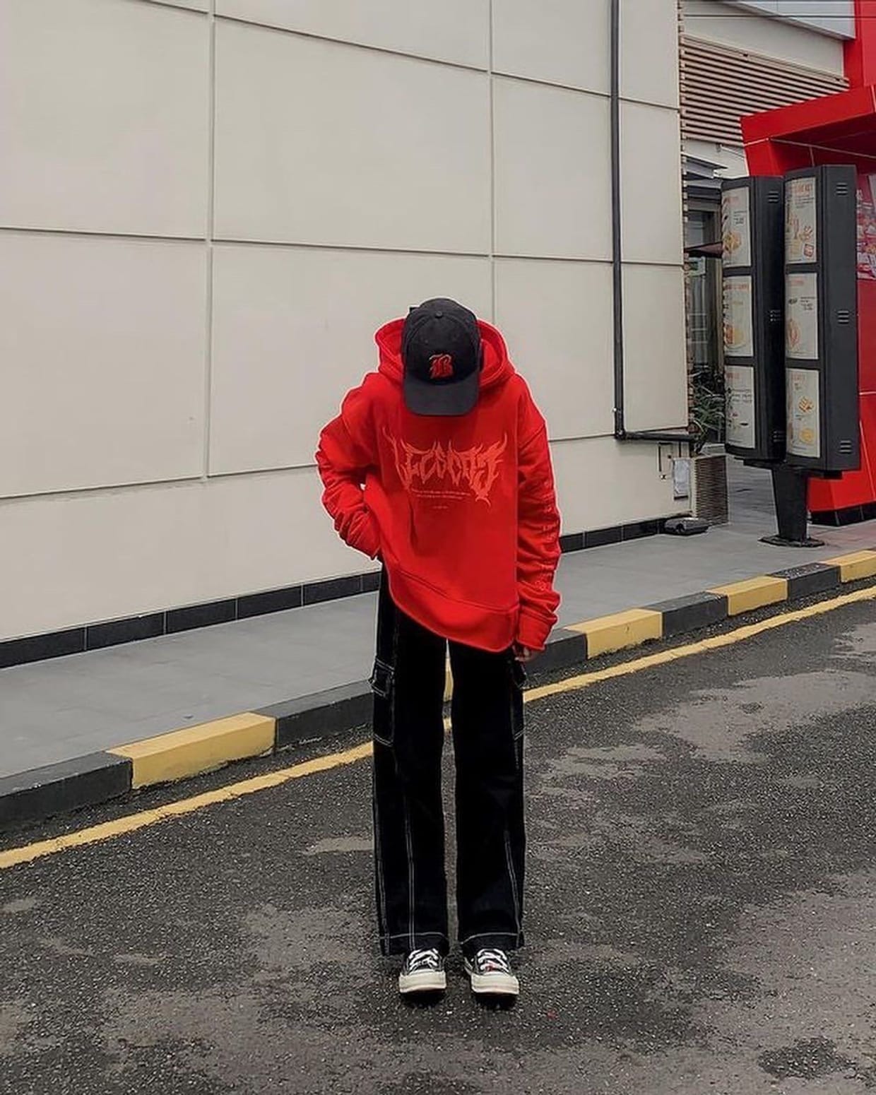 Vintage Y2K Hoody Pria red, foto 8