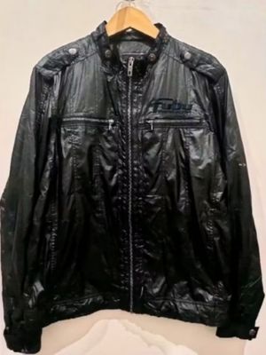 FUBU Casual Leather jacket Pria black