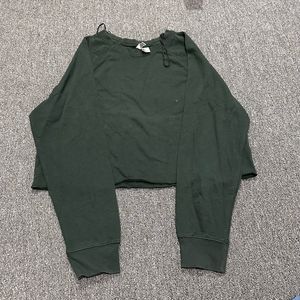 H&M Y2K Casual Crop top Wanita green