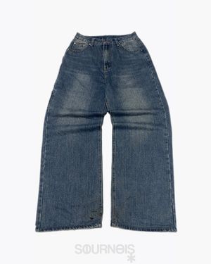Vintage Streetwear Jeans Pria navy blue