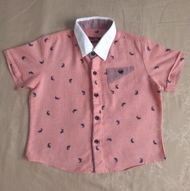 Minimalist Kemeja Kids pink, foto 4