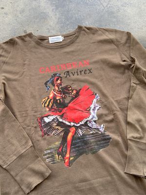Avirex Vintage Streetwear T-shirt Pria brown