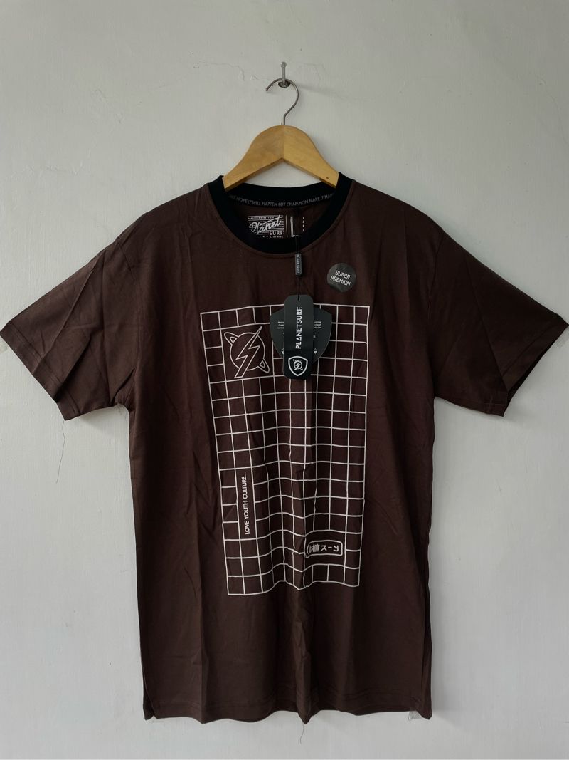 Minimalist T-shirt Pria brown gray, foto 5