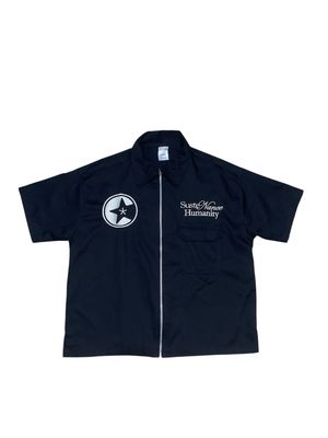 Streetwear Y2K Casual shirt Pria black
