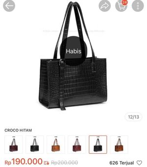 Luxury Batik Shoulder bag Wanita black