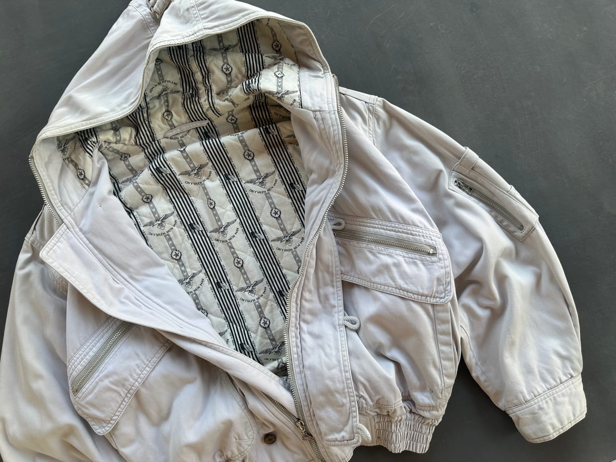 Casual Bomber jacket Pria white, foto 2
