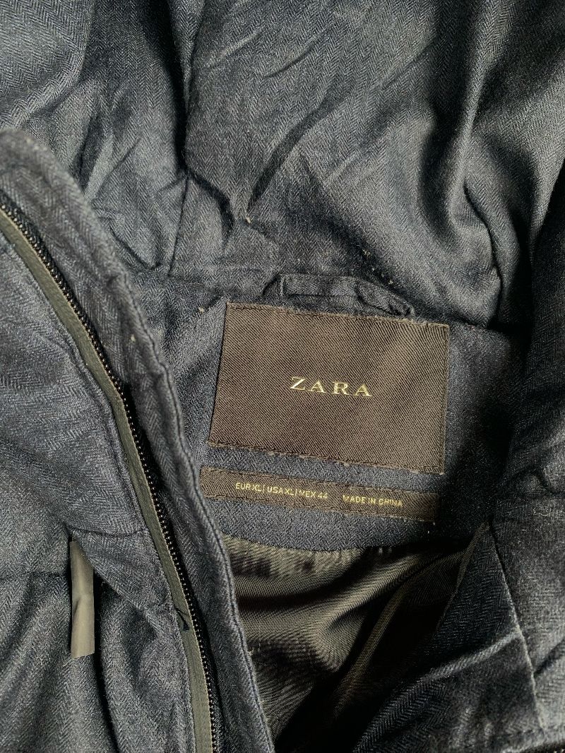 ZARA Gorpcore Casual Puffer jacket Pria navy, foto 6