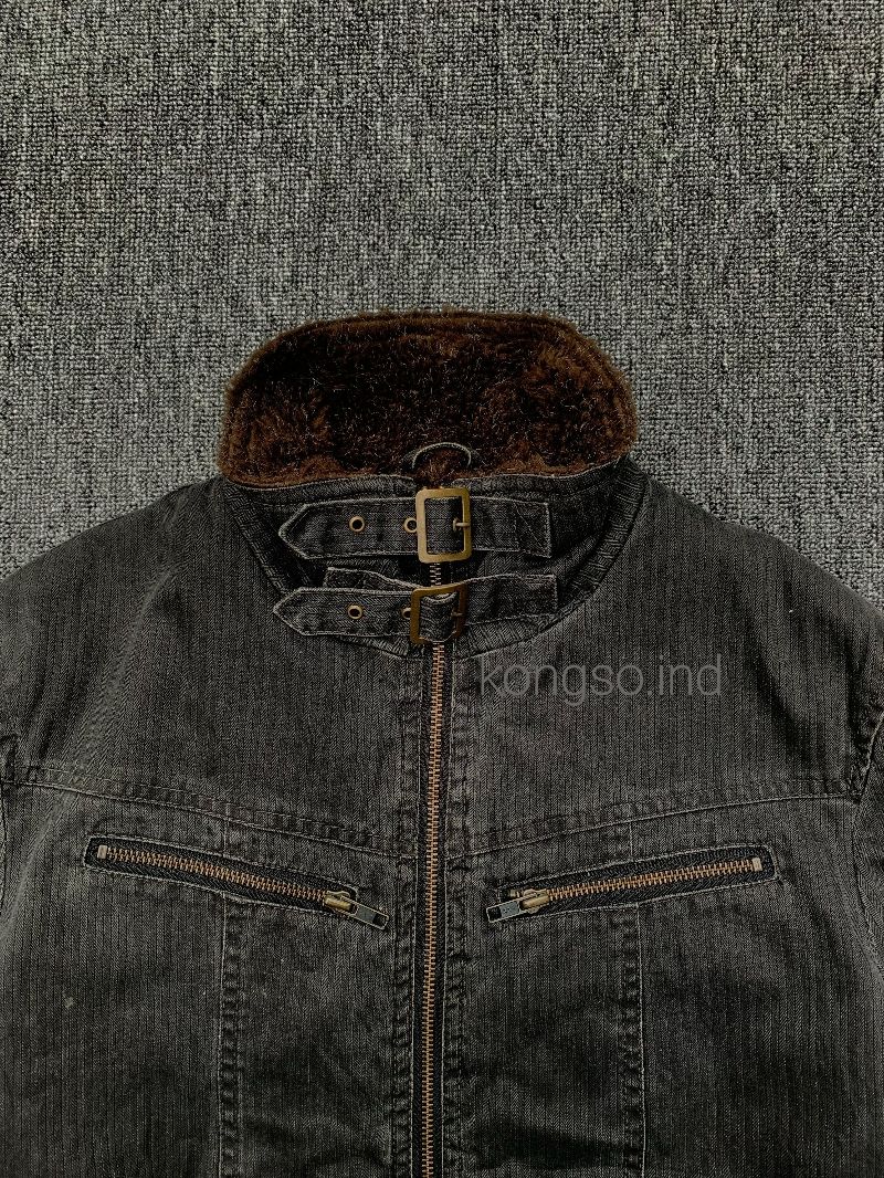 FUGA Grunge Goth Denim jacket Pria gray, foto 7