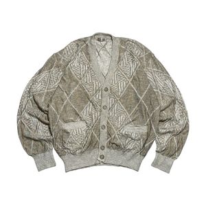 Japanese brand Vintage Cardigan Wanita tan cream
