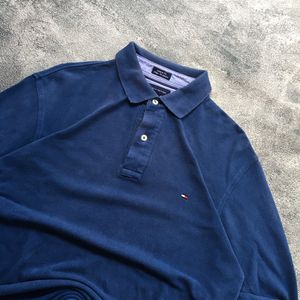 Tommy Hilfiger Luxury Minimalist Polo shirt Pria blue