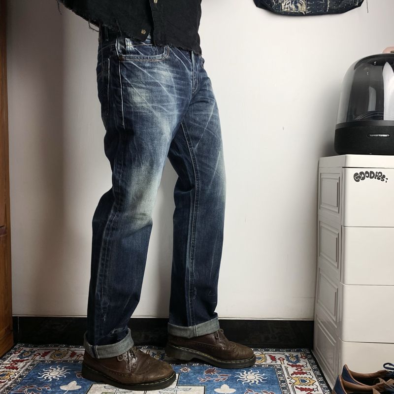 Vintage Jeans Pria blue, foto 2