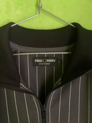 Fred Perry Sportswear Track jacket Pria white gray