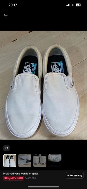 VANS Streetwear Casual Sneakers Wanita white