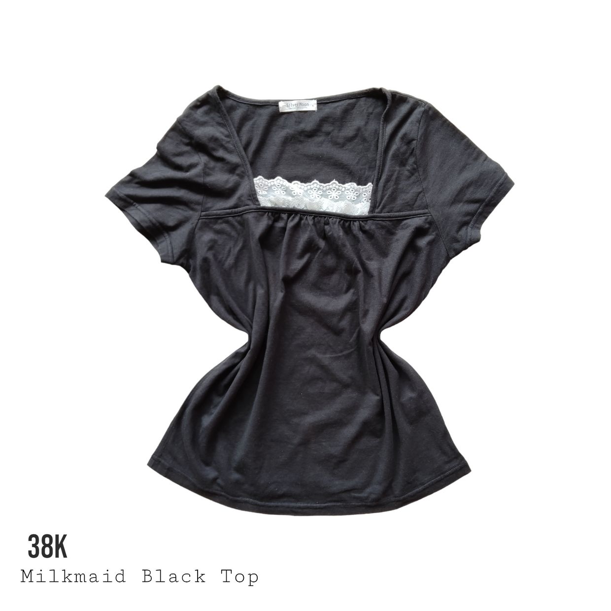 Milkmaid Cottagecore Fairycore Black Top #2takersavail