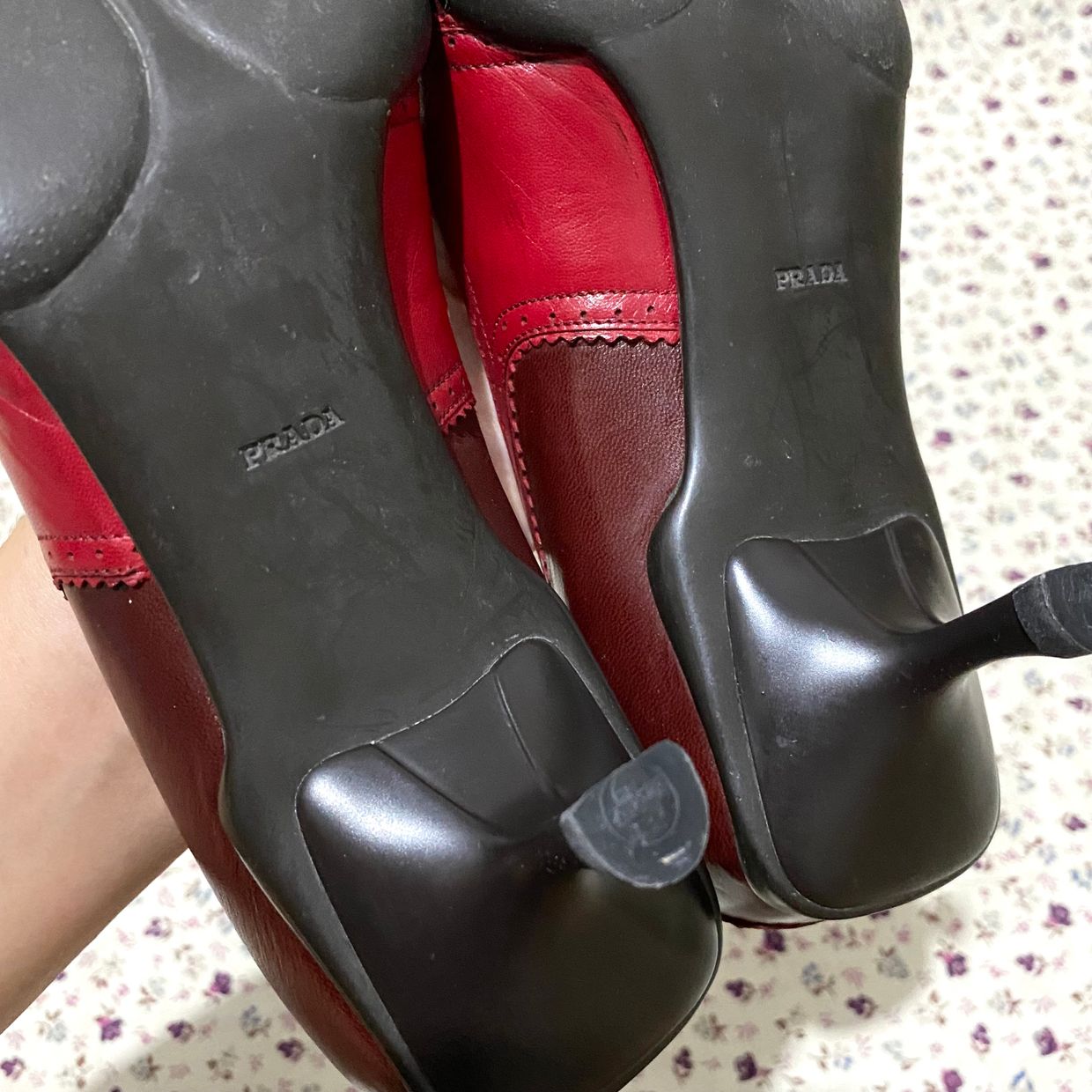 vintage prada two tone leather kitten, foto 4