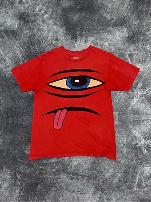 Stussy Streetwear Skater T-shirt Pria red
