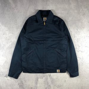 Carhartt Streetwear Casual Harrington jacket Pria navy